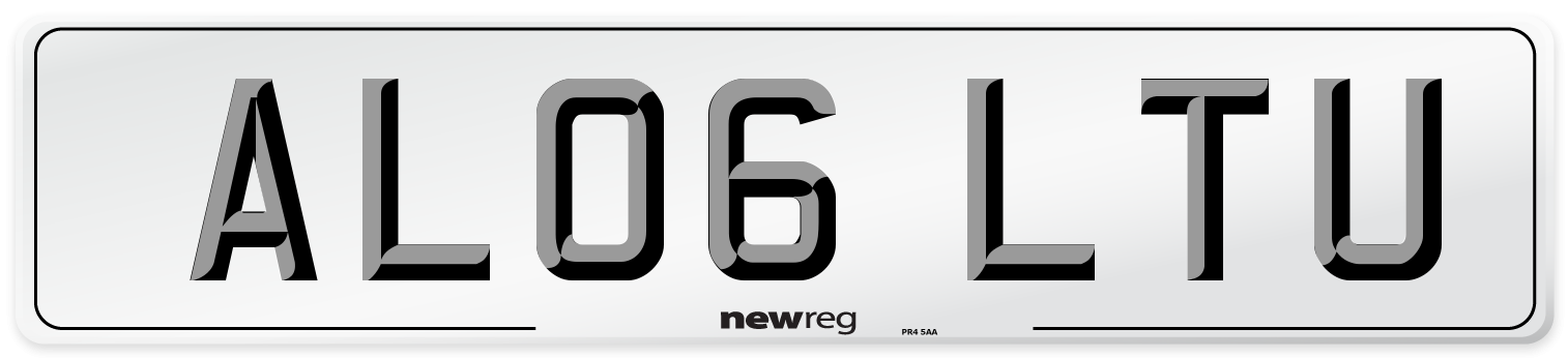 AL06 LTU Number Plate from New Reg
